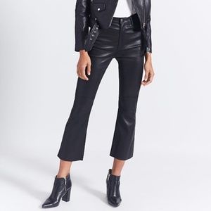 $998 Current/Elliott Kick cropped leather Pants